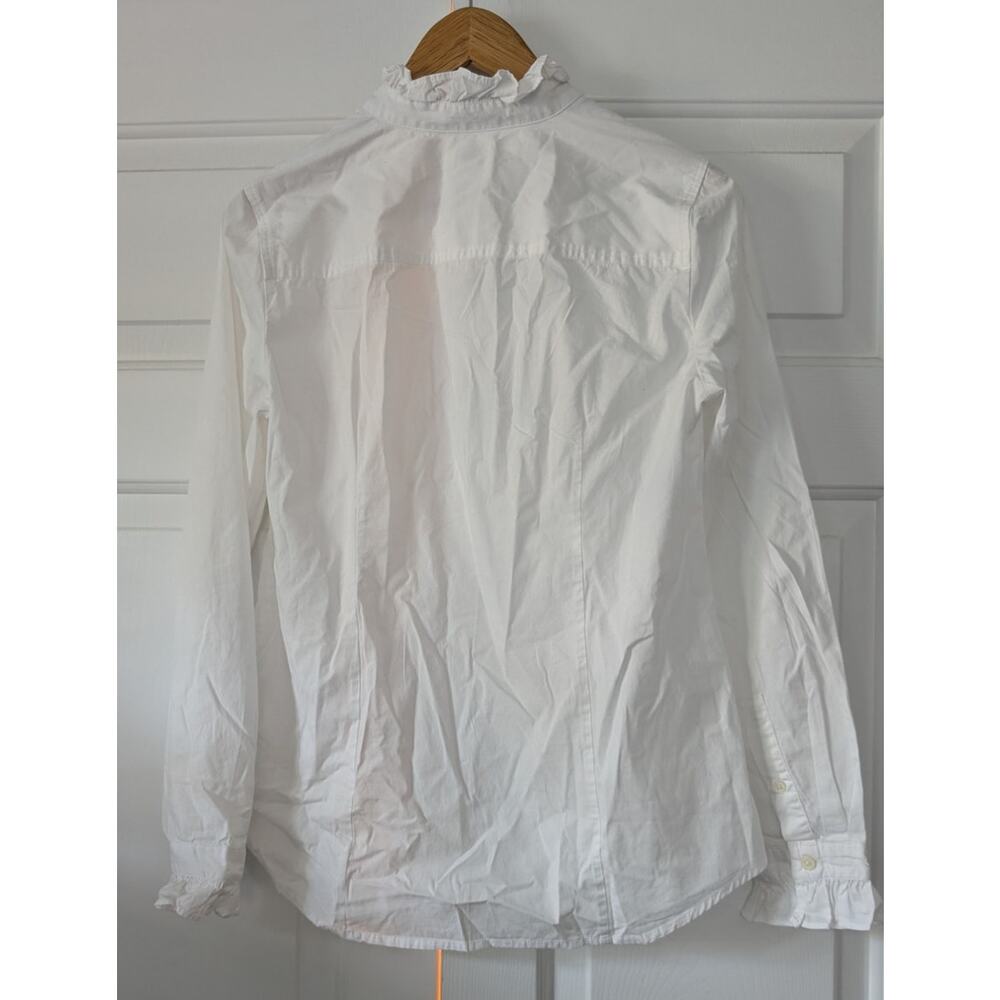 J. Crew White Ruffle Button-up - Picture 5 of 11